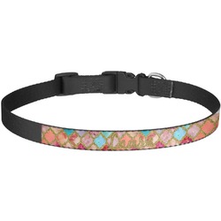 Glitter Moroccan Watercolor Dog Collar - Large