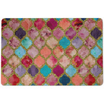 Glitter Moroccan Watercolor Dog Food Mat