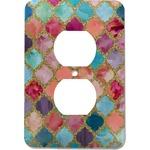 Glitter Moroccan Watercolor Electric Outlet Plate