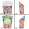 Glitter Moroccan Watercolor French Fry Favor Box - Front & Back View