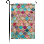 Glitter Moroccan Watercolor Small Garden Flag - Double Sided