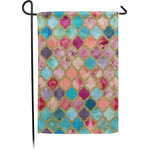 Glitter Moroccan Watercolor Small Garden Flag - Single Sided