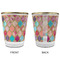 Glitter Moroccan Watercolor Glass Shot Glass - with gold rim - APPROVAL