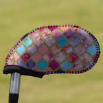 Glitter Moroccan Watercolor Golf Club Iron Cover - Single