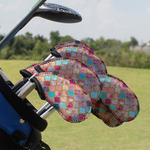 Glitter Moroccan Watercolor Golf Club Iron Cover - Set of 9