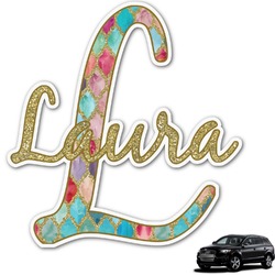 Glitter Moroccan Watercolor Graphic Car Decal