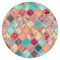 Glitter Moroccan Watercolor Icing Circle - XSmall - Single