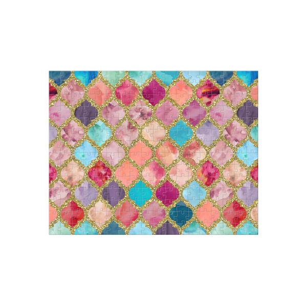 Custom Glitter Moroccan Watercolor 252 pc Jigsaw Puzzle