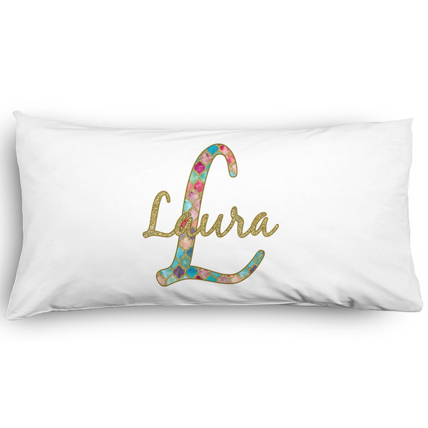 Custom Glitter Moroccan Watercolor Pillow Case - King - Graphic