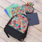 Glitter Moroccan Watercolor Large Backpack - Black - With Stuff