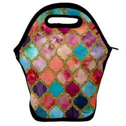 Glitter Moroccan Watercolor Lunch Bag