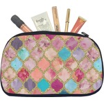 Glitter Moroccan Watercolor Makeup / Cosmetic Bag - Medium