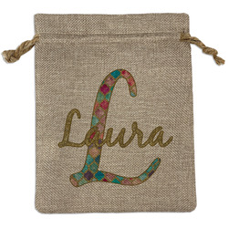 Glitter Moroccan Watercolor Burlap Gift Bag