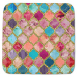 Glitter Moroccan Watercolor Memory Foam Bath Mat - 48"x48"