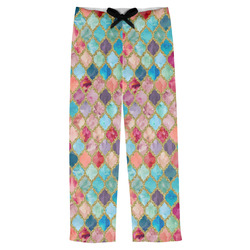 Glitter Moroccan Watercolor Mens Pajama Pants - M