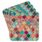 Glitter Moroccan Watercolor Paper Coasters - Front/Main