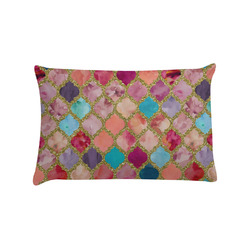 Glitter Moroccan Watercolor Pillow Case - Standard