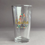 Glitter Moroccan Watercolor Pint Glass - Full Color Logo