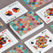 Glitter Moroccan Watercolor Playing Cards - Front & Back View