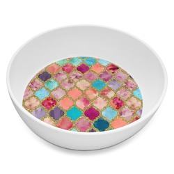 Glitter Moroccan Watercolor Melamine Bowl - 8 oz