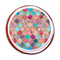 Glitter Moroccan Watercolor Printed Icing Circle - Medium - On Cookie