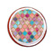 Glitter Moroccan Watercolor Printed Icing Circle - Small - On Cookie