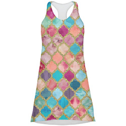 Glitter Moroccan Watercolor Racerback Dress