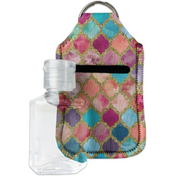 Glitter Moroccan Watercolor Hand Sanitizer & Keychain Holder