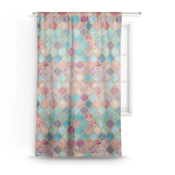 Glitter Moroccan Watercolor Sheer Curtain - 50"x84"