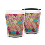 Glitter Moroccan Watercolor Ceramic Shot Glass - 1.5 oz