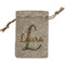 Glitter Moroccan Watercolor Small Burlap Gift Bag - Front