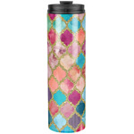 Glitter Moroccan Watercolor Stainless Steel Skinny Tumbler - 20 oz