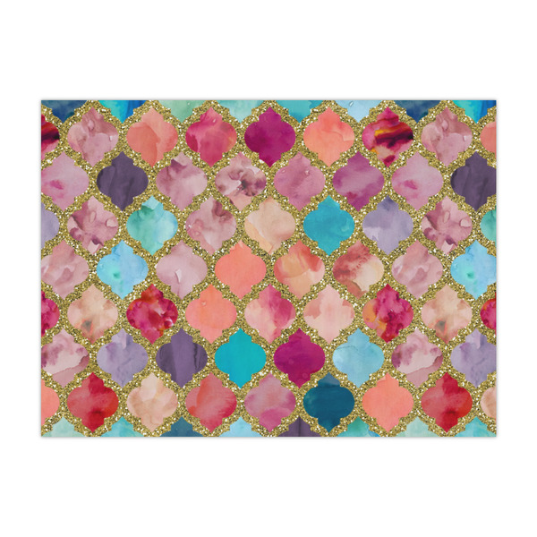 Custom Glitter Moroccan Watercolor Large Tissue Papers Sheets - Heavyweight