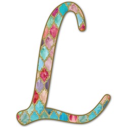 Glitter Moroccan Watercolor Letter Decal - Custom Sizes