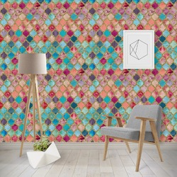 Glitter Moroccan Watercolor Wallpaper & Surface Covering (Water Activated - Removable)