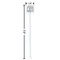 Glitter Moroccan Watercolor White Plastic Stir Stick - Square - Dimensions