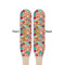 Glitter Moroccan Watercolor Wooden Food Pick - Paddle - Double Sided - Front & Back