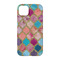 Glitter Moroccan Watercolor iPhone 14 Case - Back