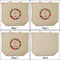 Macarons 3 Reusable Cotton Grocery Bags - Front & Back View