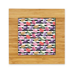 Macarons Bamboo Trivet with Ceramic Tile Insert