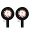 Macarons Black Plastic 7" Stir Stick - Double Sided - Round - Front & Back