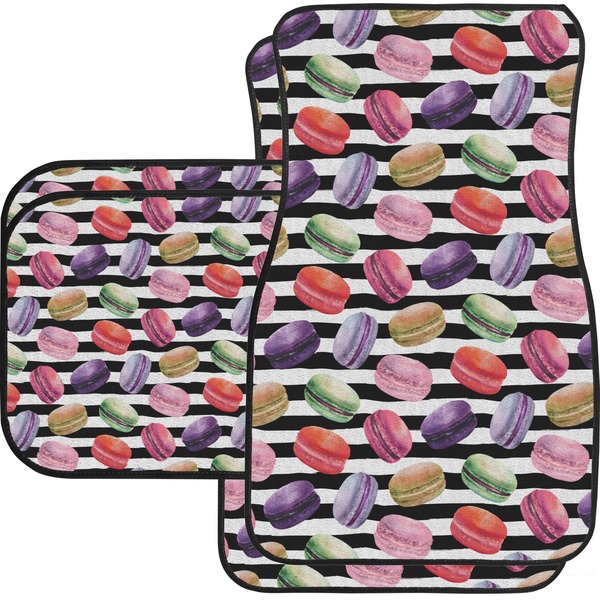 Custom Macarons Car Floor Mats Set - 2 Front & 2 Back