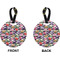 Macarons Circle Luggage Tag (Front + Back)