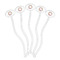 Macarons Clear Plastic 7" Stir Stick - Oval - Fan