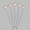 Macarons Clear Plastic 7" Stir Stick - Round - Fan View