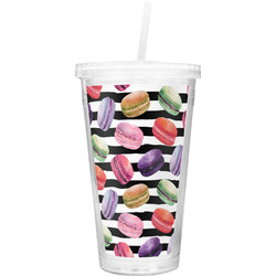 Macarons Double Wall Tumbler with Straw