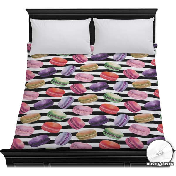 Custom Macarons Duvet Cover - Full / Queen