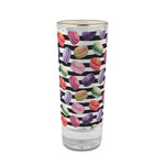 Macarons 2 oz Shot Glass - Glass with Gold Rim