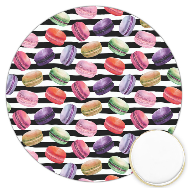 Custom Macarons Printed Cookie Topper - 3.25"