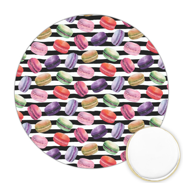 Custom Macarons Printed Cookie Topper - 2.5"